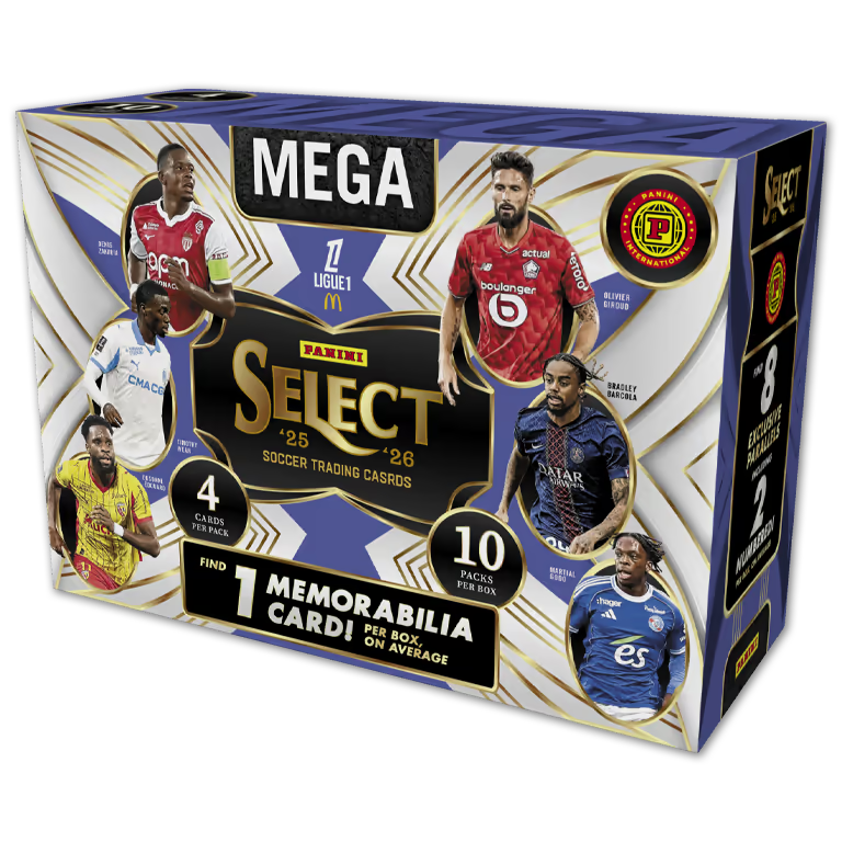 2025-26 PANINI Select Ligue 1 Soccer Cards Hobby International Mega Box