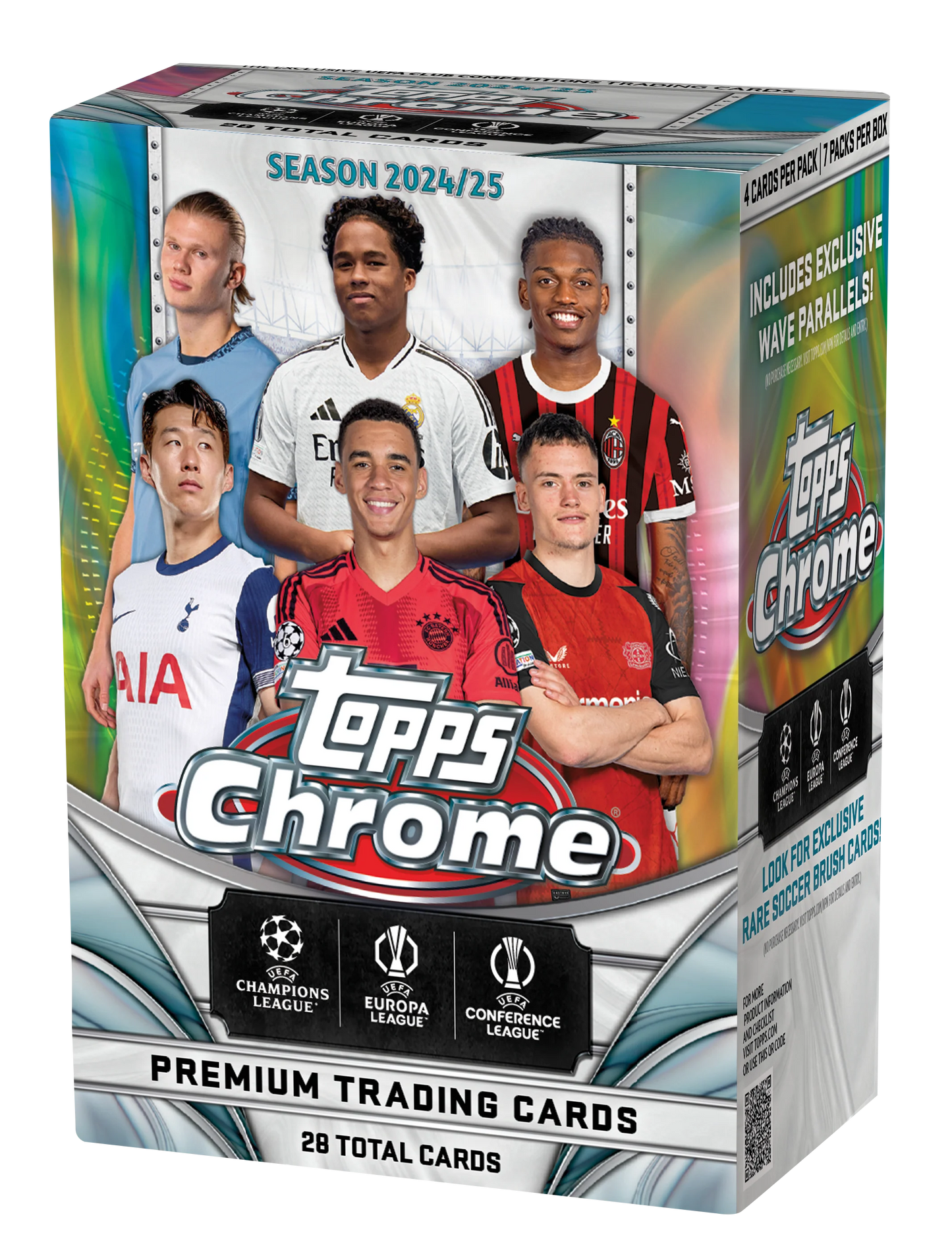 2024-25 TOPPS Chrome UEFA Club Competitions Soccer Cards Blaster doboz