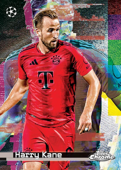 2024-25 TOPPS Chrome UEFA Club Competitions Soccer Cards Hanger doboz