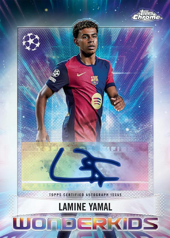 2024-25 TOPPS Chrome UEFA Club Competitions Soccer Cards Hanger doboz