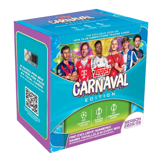 2025-26 TOPPS Carnaval Edition UEFA Club Competitions Soccer Cards Box