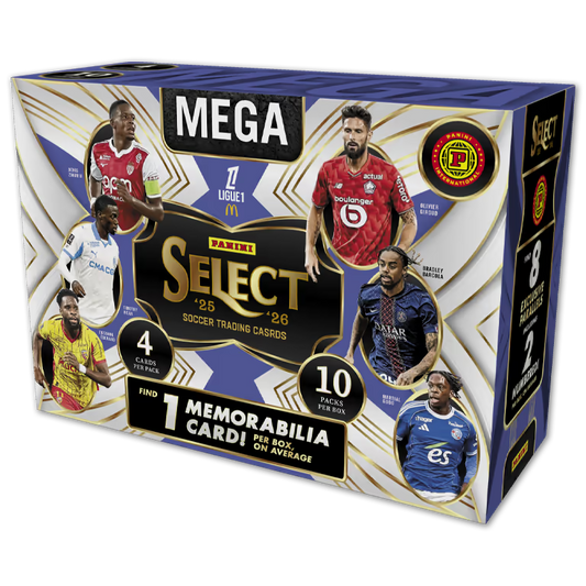 2025-26 PANINI Select Ligue 1 Soccer Cards Hobby International Mega Box