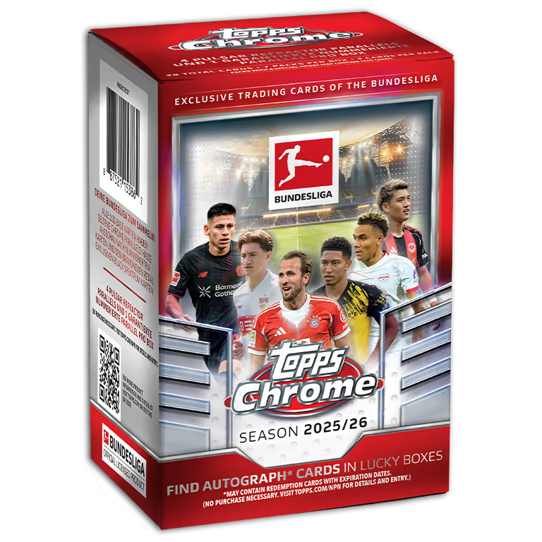 2025-26 TOPPS Chrome Bundesliga Soccer Cards Blaster Box