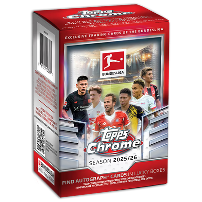 2025-26 TOPPS Chrome Bundesliga Soccer Cards Blaster Box