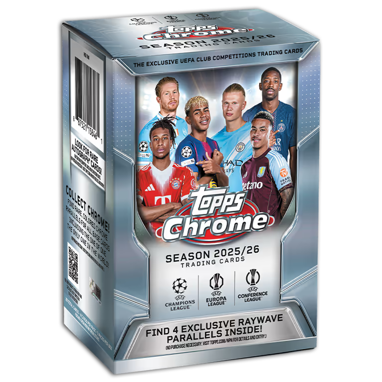 2025-26 Topps Chrome UCC blaster doboz