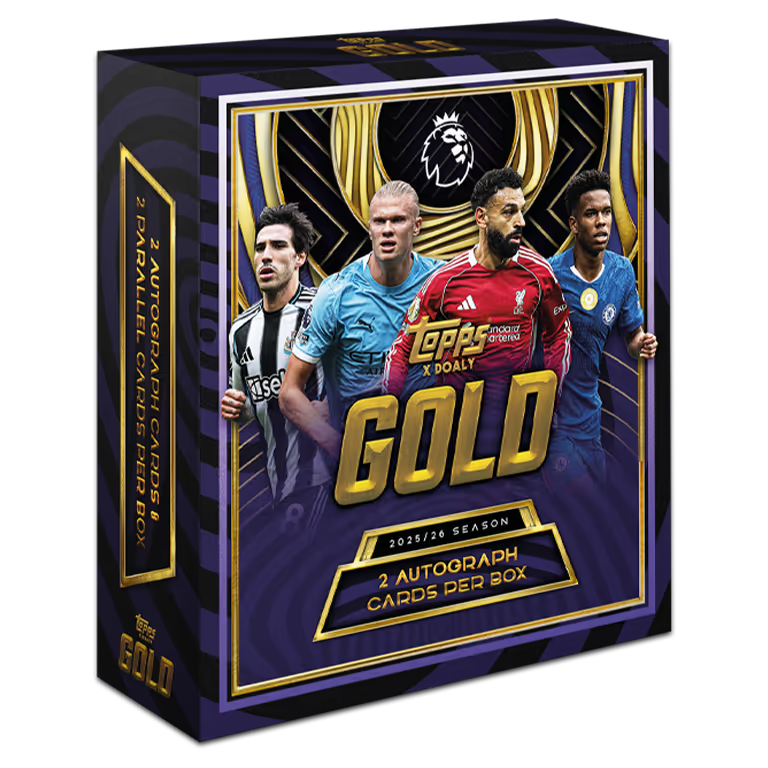 2025-26 TOPPS Gold Premier League Soccer Cards Hobby Box