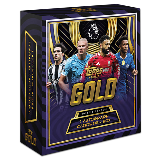 2025-26 TOPPS Gold Premier League Soccer Cards Hobby Box