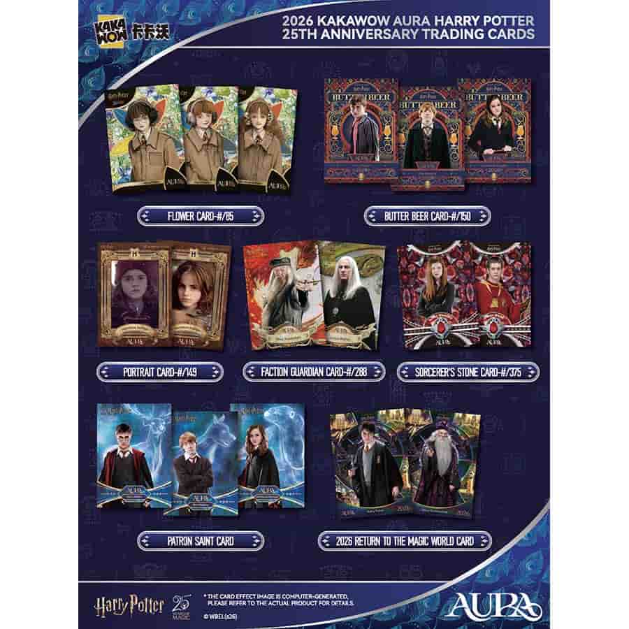 KAKAWOW - 2026 AURA Harry Potter 25th Anniversary Trading Cards
