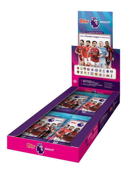 Break #1736 3db 2026-27 Topps Premier League Flagship hobby doboz