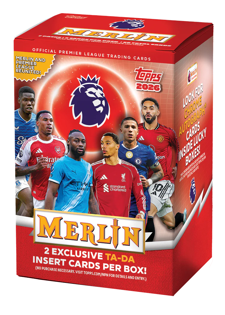 2025-26 TOPPS Merlin Premier League Soccer Cards Blaster Box