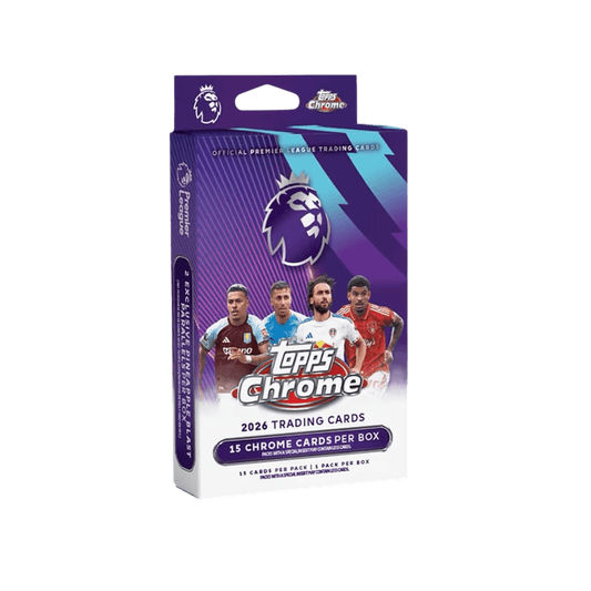 *Előrendelés*2025-26 TOPPS Chrome Premier League Soccer Cards Hanger Box