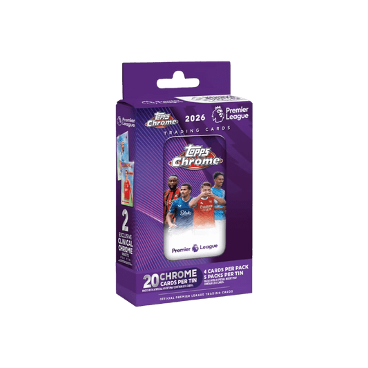 *Előrendelés*2025-26 TOPPS Chrome Premier League Soccer Cards Tin